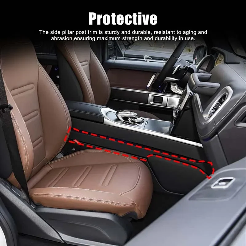 2-piece set Real carbon fiber For Mercedes-Benz G-Class W463 2019-2024 car central control gear side decorative strip accessorie