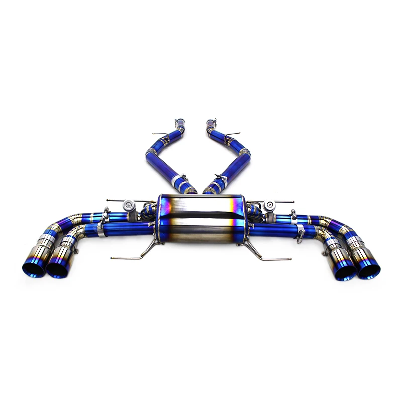 

Auto Rear Muffler Catback for Alfa Romeo Giulia Quadrifoglio 2.9T V6 2016-2024 Titanium Blue Race Valved Exhaust Axle Back Sport