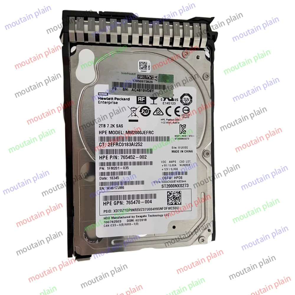 

Жесткий диск MM2000JEFRC для HP 765466-B21 765873-001 2T SAS 12G 2,5