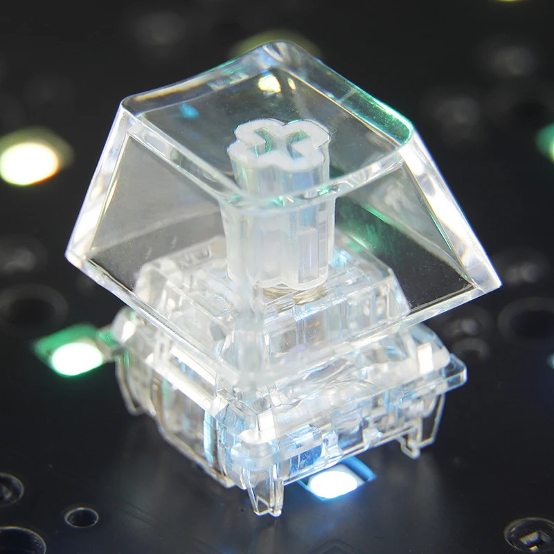 

Cherry Profile R4 Transparent PC Blank Keycaps For MX Switches Gaming Keyboard DIY Gift For Game Lovers