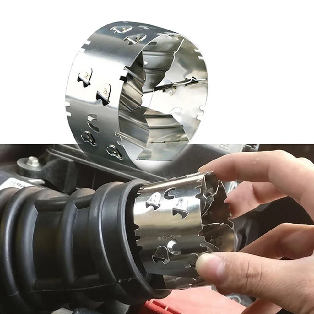 Universal Auto Air Intake Modified Turbine Fan Turbocharger Adapter Fuel Saver Accelerator Accessory