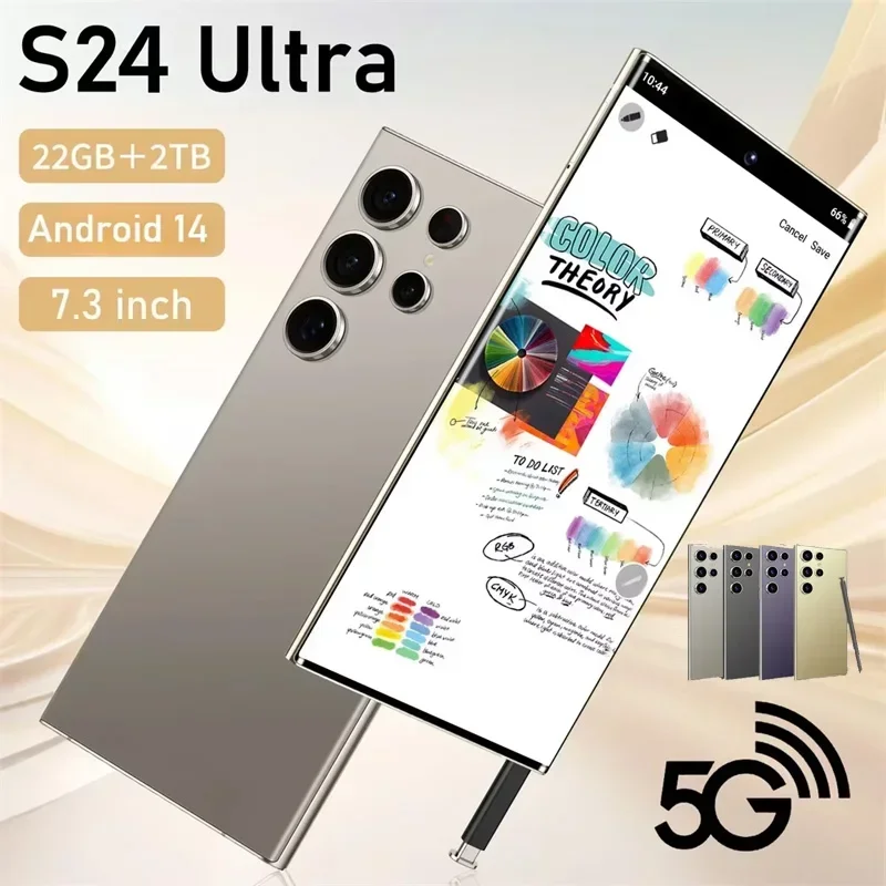 New S24 Ultra 7.3HD Original Smartphone Global Version 4G 5G Dual SIM Cellphones Android14 Cell Phone 8000mAh Mobile Phones