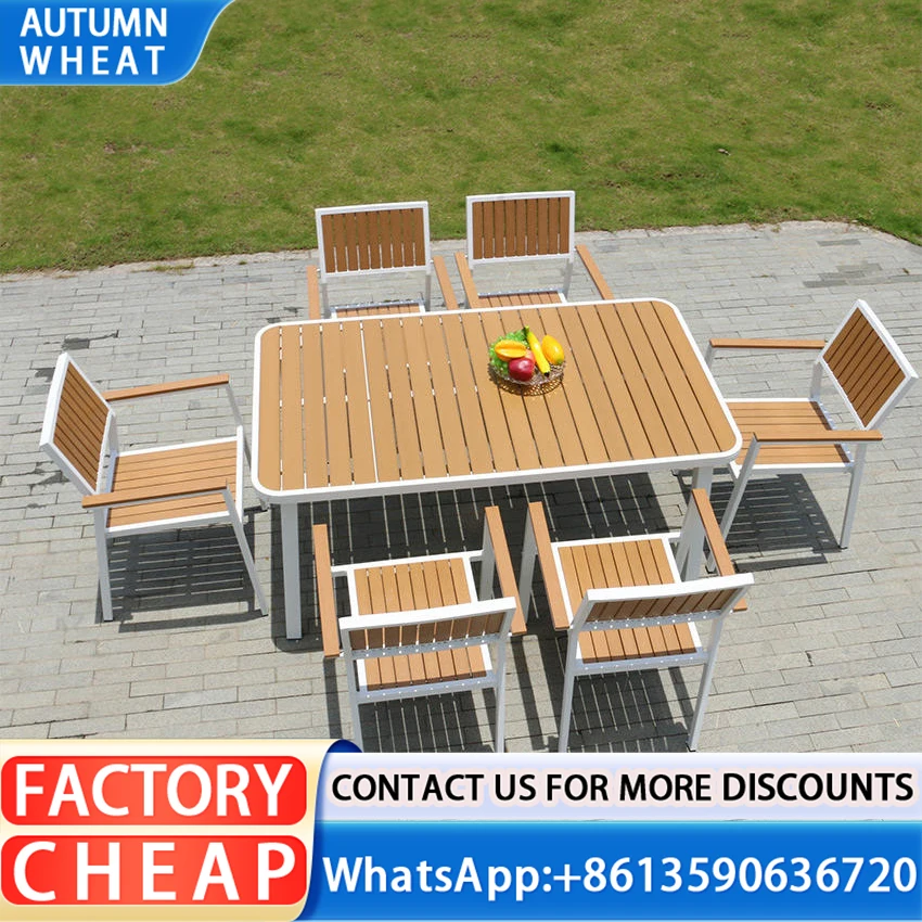 Cheap Outdoor Garden Furniture Multi-color Plastic Wood Chair Outdoor Furniture Patio Dinning Plastic Wood Chair