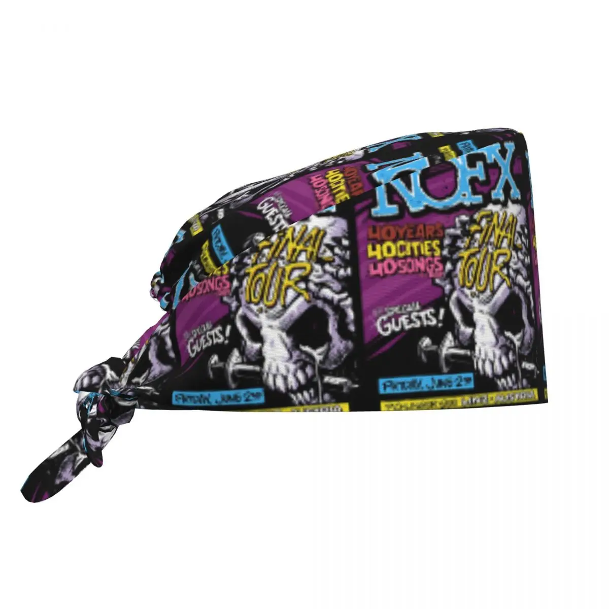 Nofx Final Tour 2023 Punk Rock Legacy Scrub Hat Doctor Working Surgical Cap Unisex Adjustable Nursing Caps for Dentist