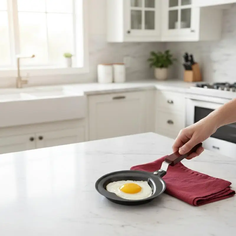 Mini Egg Fry Pan Heart Nonstick Black Pancake Pan Kitchen Tool for Easy Quick Love Themed Morning Meals