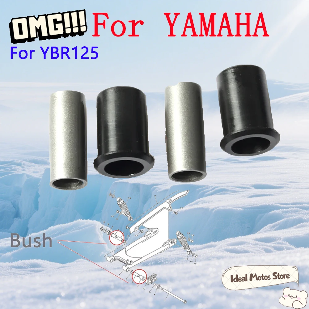 

For Yamaha YBR 125 YB125Z Dirt Bike Rear Arm Shaft Pivot Bush Axle Bushing Fit OEM Replacement Motorcycle Frame Suspension Parts