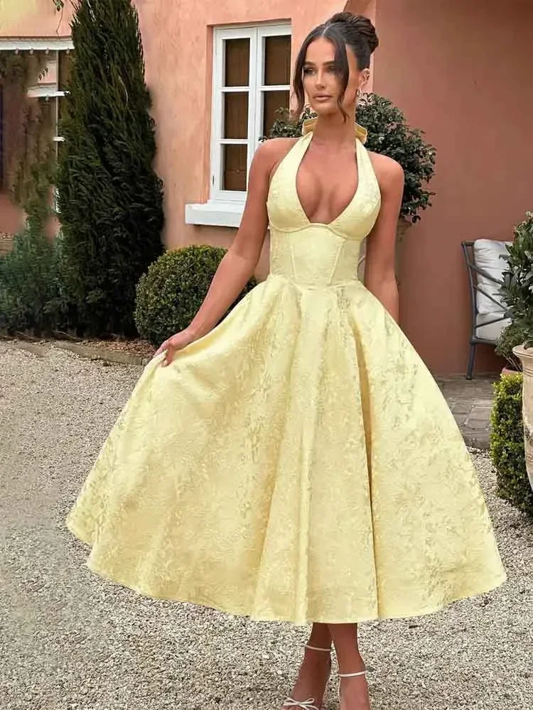 

White Jacquard Pleated Evening Party Dress Women Robes Backless Elegant Sexy Dress Bodycon Long Dress Female Vestidos