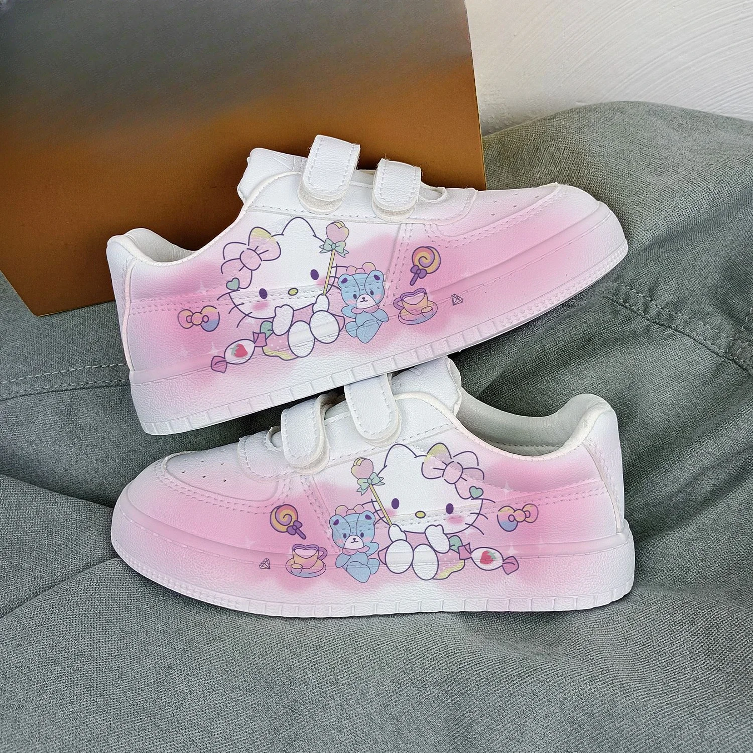 New kids cartoon Kuromi princess cute Casual shoes soft sports shoes for girlfriend gift EU size 25-38