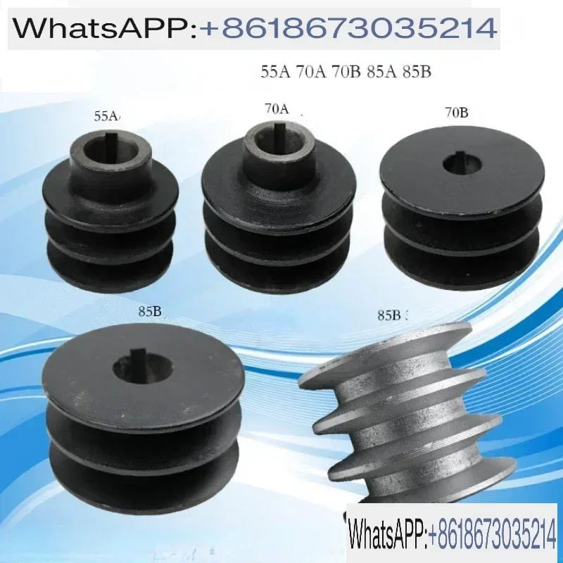 

2pcs round belt pulley Double groove for Gasoline engine Power Threshing Machine wheel Parts