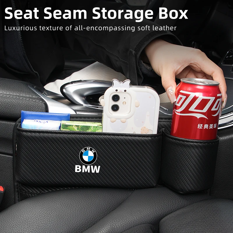 Car Seat Gap Storage Box Cup Holder Seat Crevice Side Organizer For BMW E90 E60 E46 E39 F30 F10 E87 X3 X4 X5 X1 G30 G20