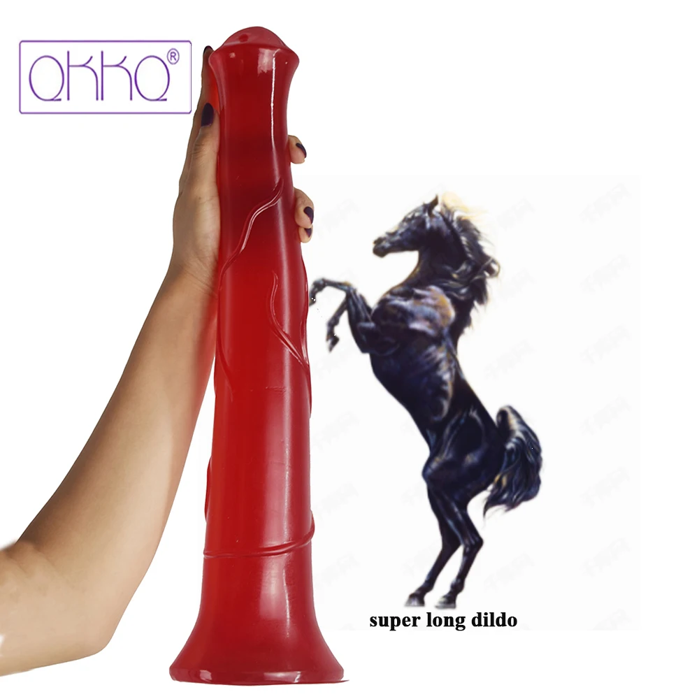 

KHMV 43cm Super Long Animal Dildos Horse Penis for Women Lesbian Anal Big Huge Suction Cup Dildo Strap on Penis Adults Sex Toys