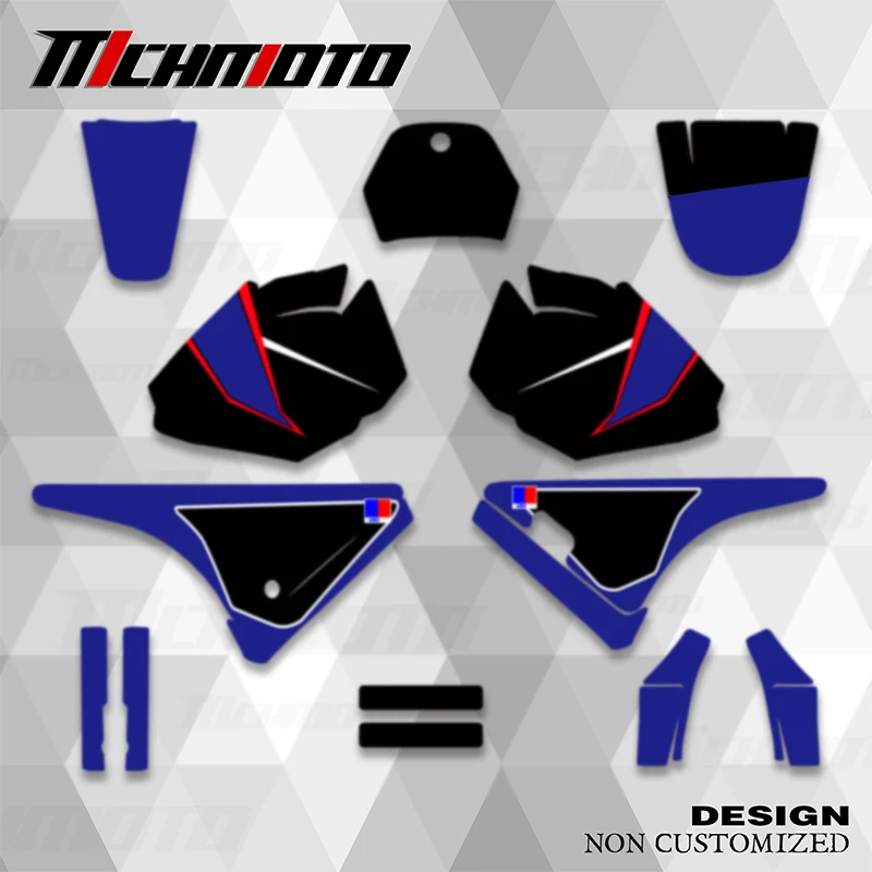 MCHMFG Motorcycle New Style TEAM Graphics  Background Decal Stickers Kits For Yamaha PW80 PW 80 Pit Bike Graphics Kit