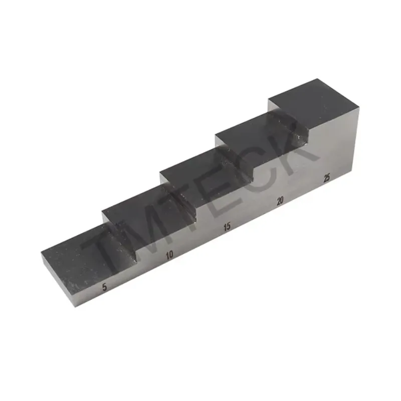 كتلة اختبار 5 خطوات لقياس سمك 5-10-15-20-25 مم 316 من الفولاذ المقاوم للصدأ