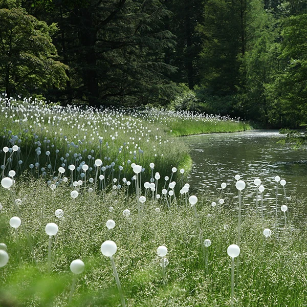 Mzg Landschapsbollen Bal Glasvezel Licht Voor Vakantie Buitentuin Patio Led Glasvezel Bal Verlichting