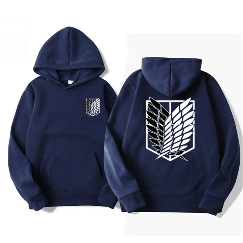 Angriff auf Titan Herren Hoodie Anime Hoodies Männer und Frauen Streetwear Pullover Mode Lässig HipHop Sweatshirt Harajuku Unisex