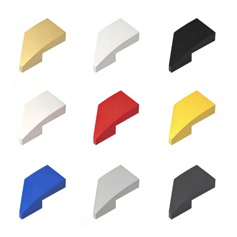 

55 шт., совместимые с MOC детали для строительных блоков 29119 1x2, изогнутая панель клиновой формы (правая), детская игрушка «сделай сам», подарок