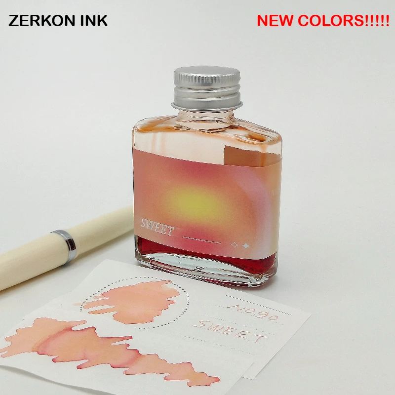 Zerkon ink 5ml 59 Colors Sheen Fountain Pen Ink Gradient Color Ink for Majohn JINHAO Hongdian School Supplies Stationery