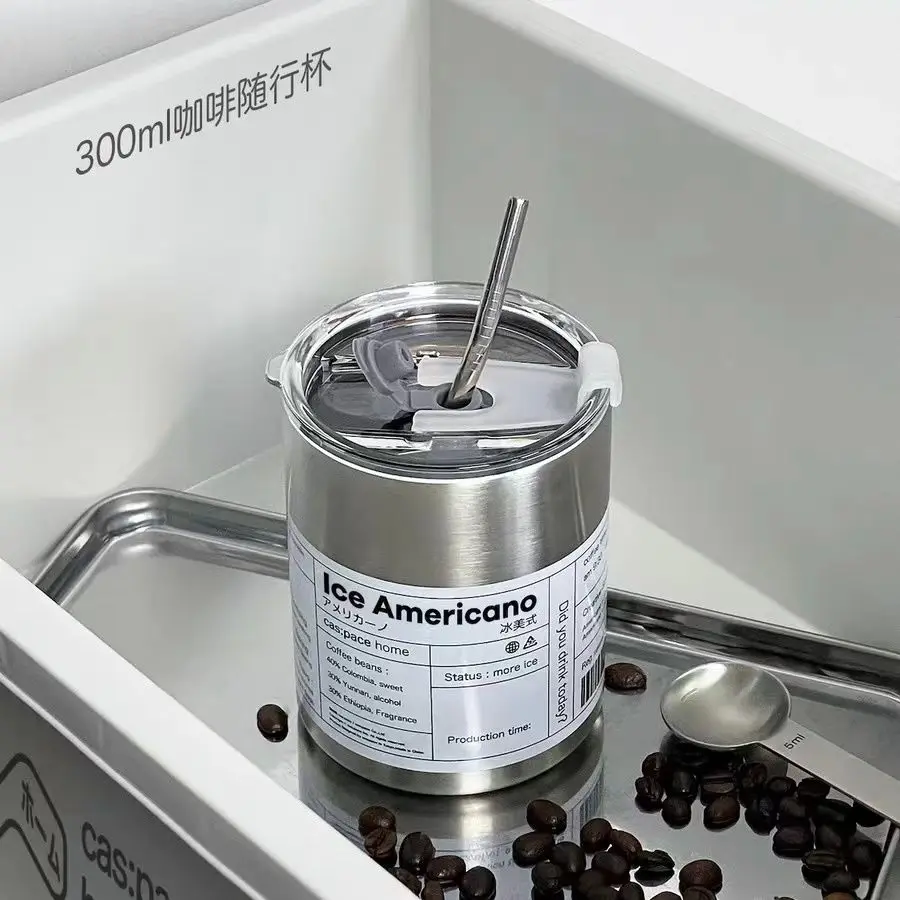 

Ins Stainless Steel Coffee Cup Milk Tea Coffee Mug Leak-Proof Thermos Mug Travel Thermal Cup Coffee Mugs Thermocup