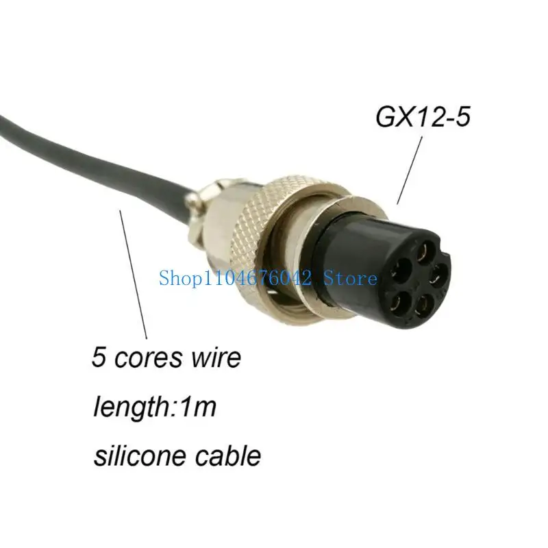 652F 5Pin Soldering Iron Handle for T12 Welding Station High Temperature-Resistant