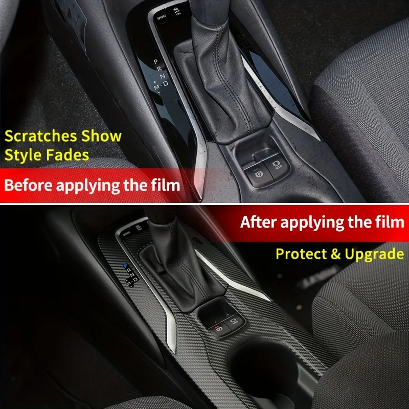 لتويوتا كورولا 2020-2024 وحدة التحكم المركزية للسيارة بولي كلوريد الفينيل ألياف الكربون طبقة رقيقة واقية المضادة للخدش إصلاح فيلم اكسسوارات السيارات