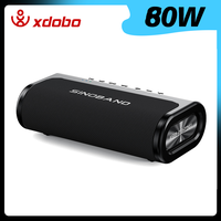 80W XDOBO Bluetooth Speaker Wireless Subwoofer Deep Bass Book IPX5 10400mAh Power Bank Function BT TF For Outdoor Party Home