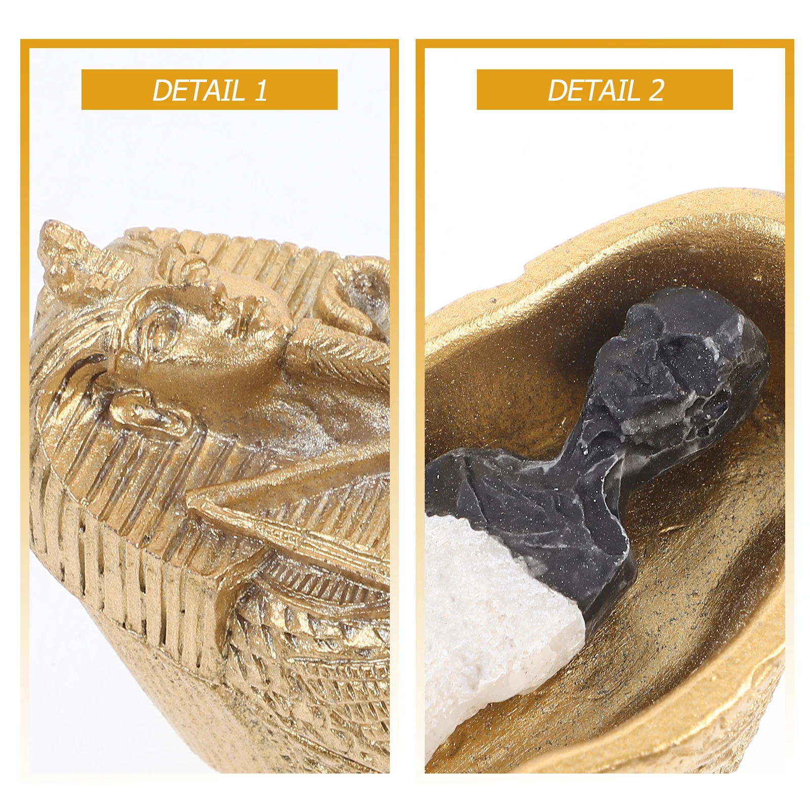 

Resin Mummy Figurines Ancient Coffin Statue Home Office Hotel Restaurant Decor Halloween Supplies Lightweight Storage