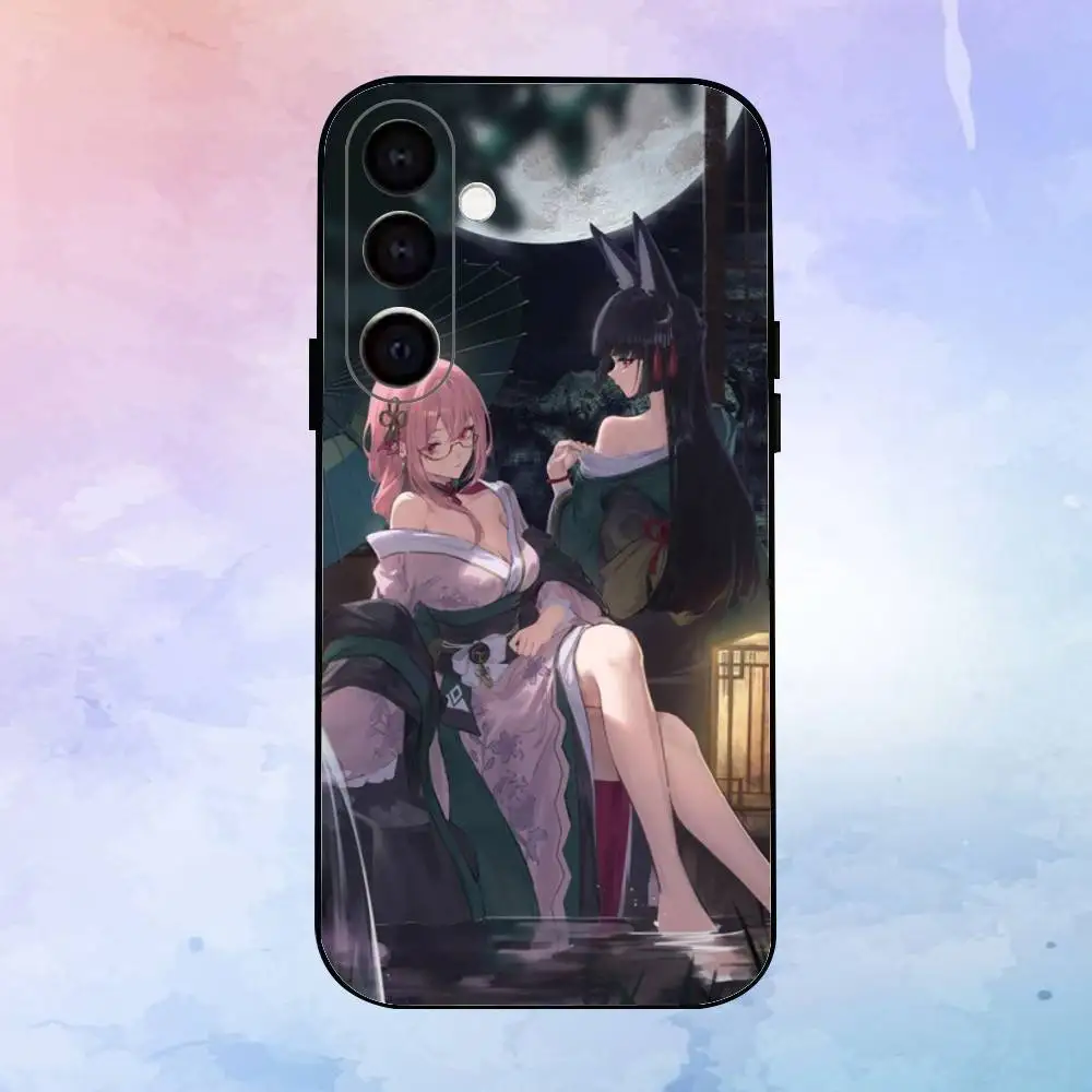 حافظة هاتف H-Hoshimi M-Miyabi ZZ لهاتف سامسونج جالاكسي A73، A72، A71، A70، A53، A52، A51، أخرى غلاف أسود ناعم #3