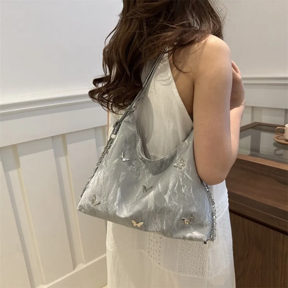

Multifunctional Butterfly Shoulder Bag Shopping Bag Mommy Bag Large Capacity Handbag Storage Bag Y2K PU Backpack Streetwear