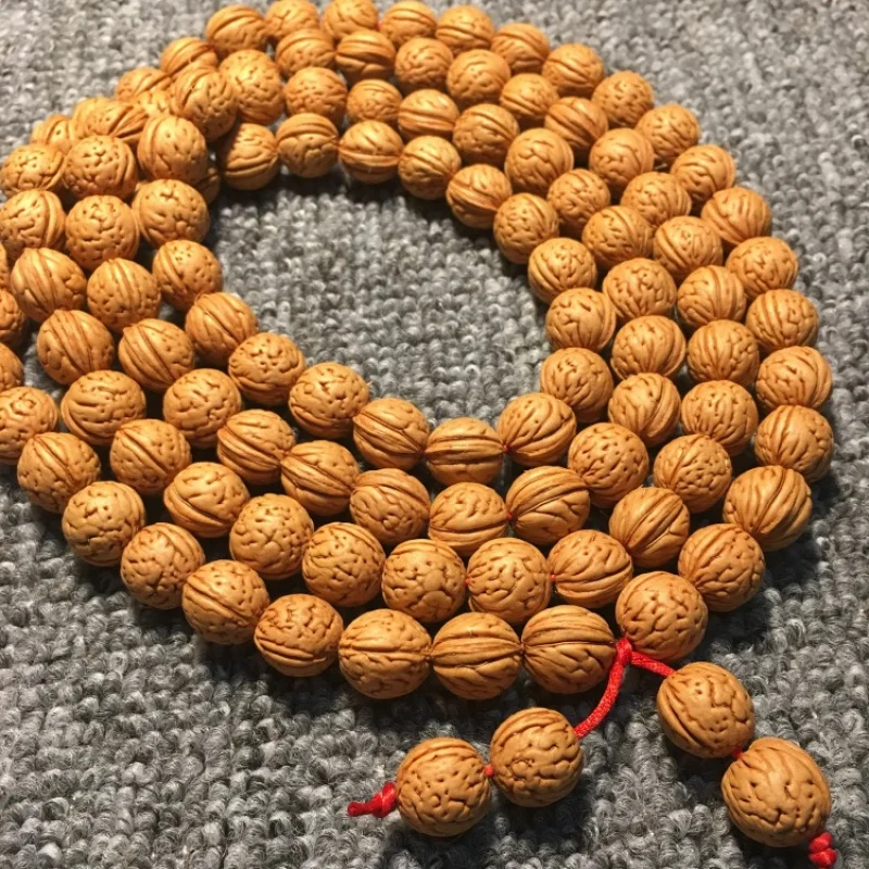 

Wild Brain Texture Small Peach Pit108Bracelet Nearly Perfect Circle Beads Big String Handheld Artsy Object Bracelet Necklace Car