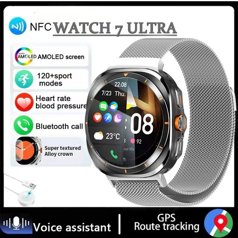 2024 New For Samsung Galaxy Watch 7 Classic Smart Watch Men women Custom Dial HD AMOLED Voice Call GPS NFC Tracker Sport Watches