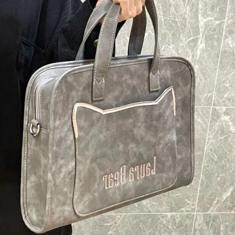 

Прочная портативная сумка для ноутбука из искусственной кожи, вместительная, с ремнями, ударопрочная, для ежедневного использования