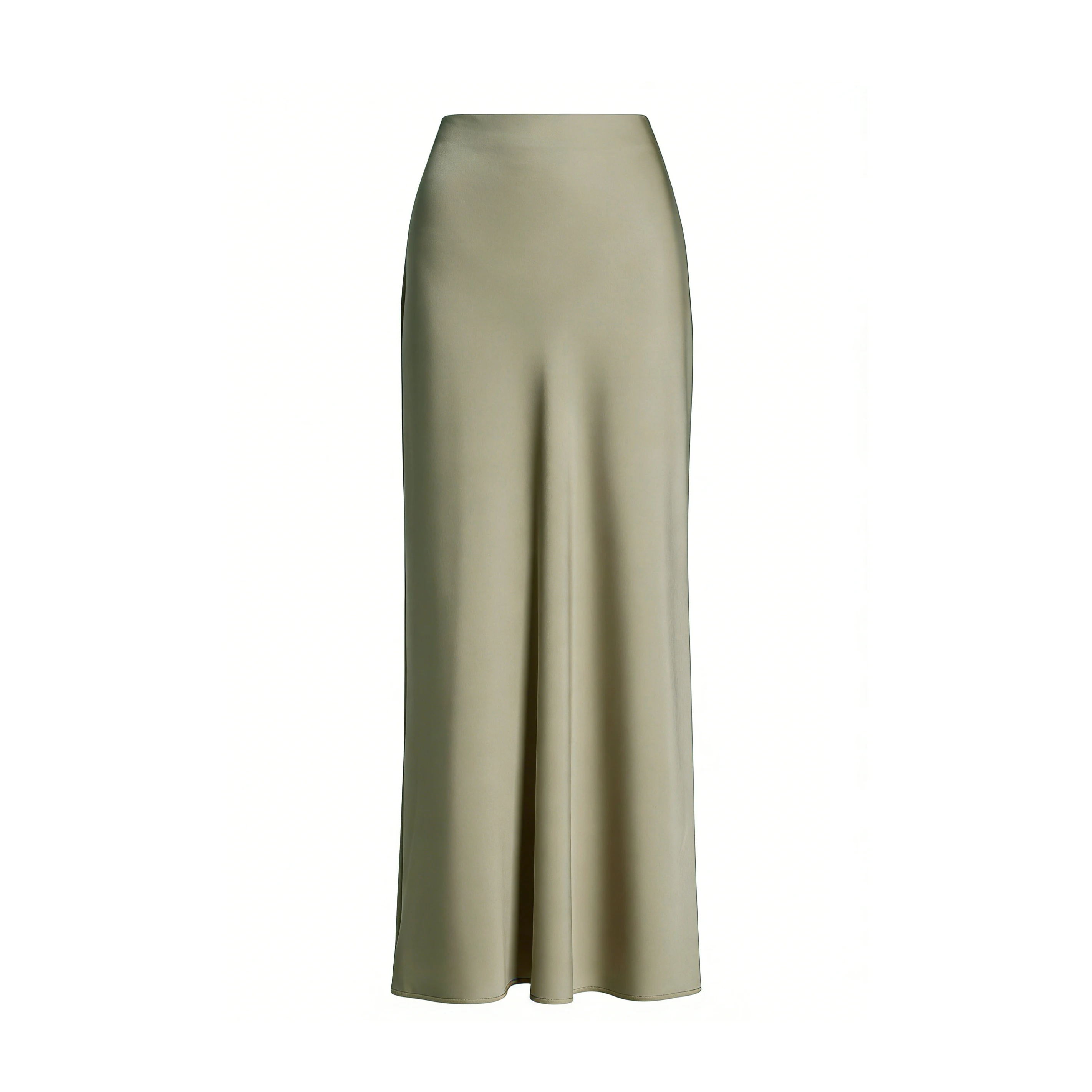 Brown satin skirt