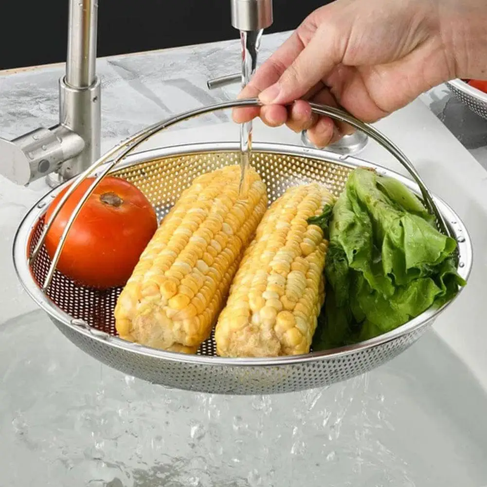 Multifunctional Metal Steamer Portable Steaming Grid Vegetable Washing Drainage Storage Tool Multi-purpose Household Appliances