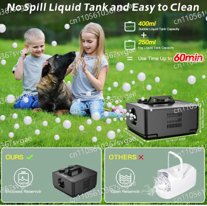 

Fully automatic smoke bubble machine, new remote-controlled stage, wedding, children's toys, holiday gifts three in one