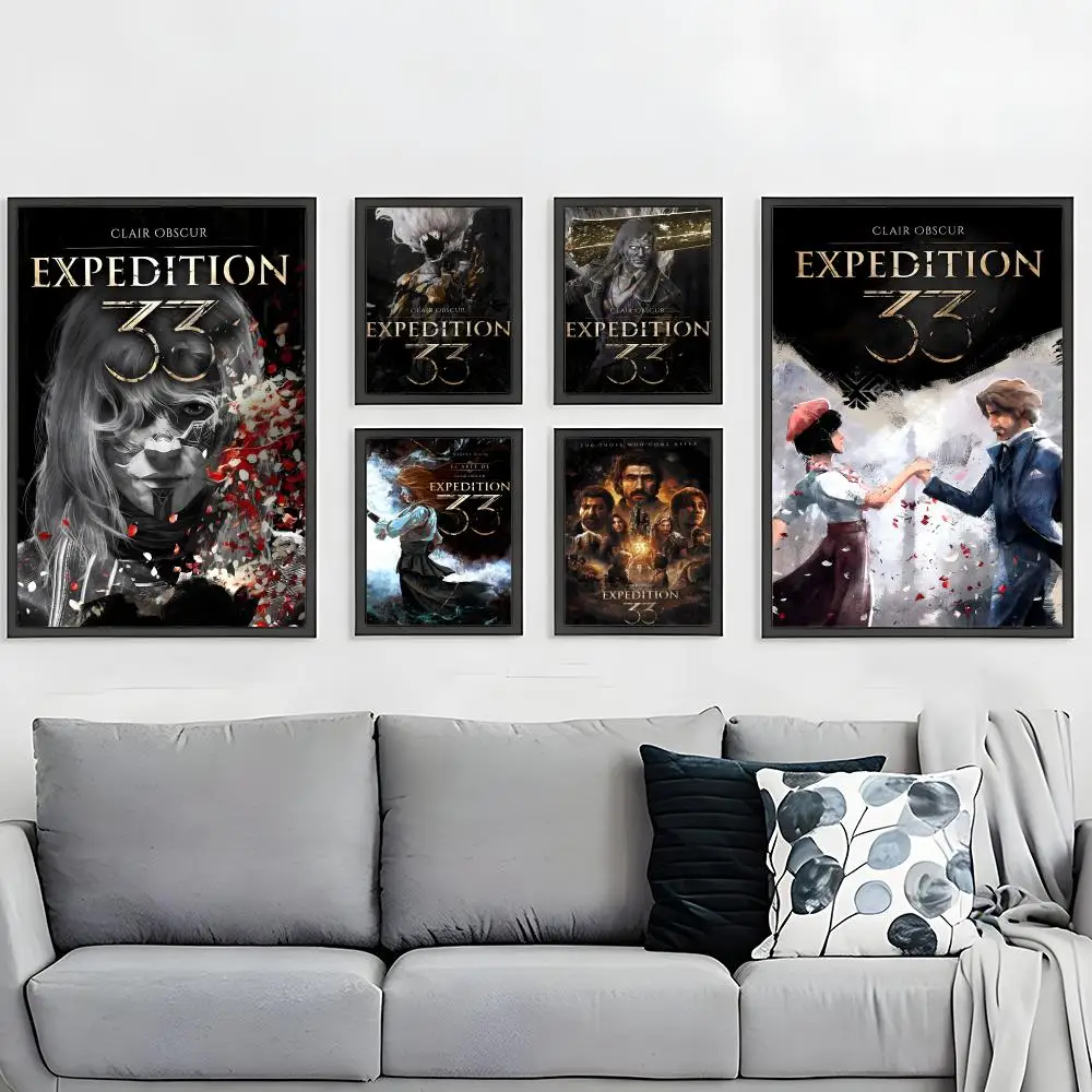Sci-fi Game Clair Obscur Expedition 33 Poster HD Waterproof Self-Adhesive Wall Art – Multi-Scene Use, Top Gift Pick