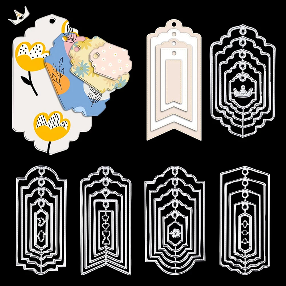 Metal Cutting Dies Tags Set diy Scrapbooking Photo Album Decorative Embossing PaperCard Die