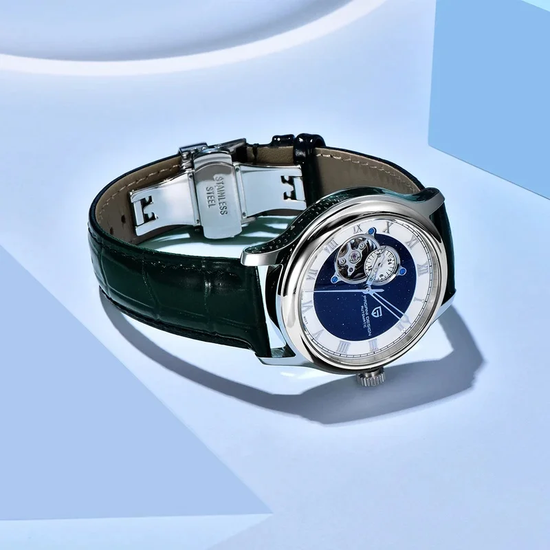 PAGANI DESIGNPD-YS015 Men Wristwatch, NH39 Movement Automatic Mechanical Watch, 41MM Case, Stainless Steel Band Waterproof
