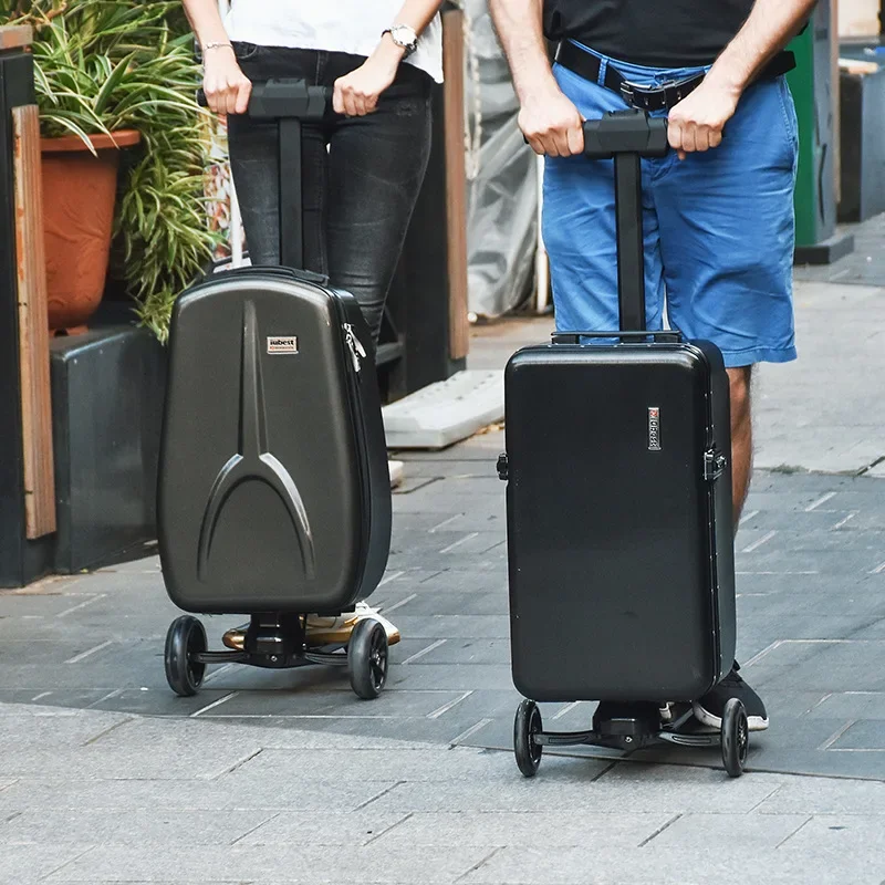 Outdoor Travelling Automatic Ride on Smart Motorized Adult Travel Bag Scooter Luggage Electrical Suitcase with Usb Charging Port