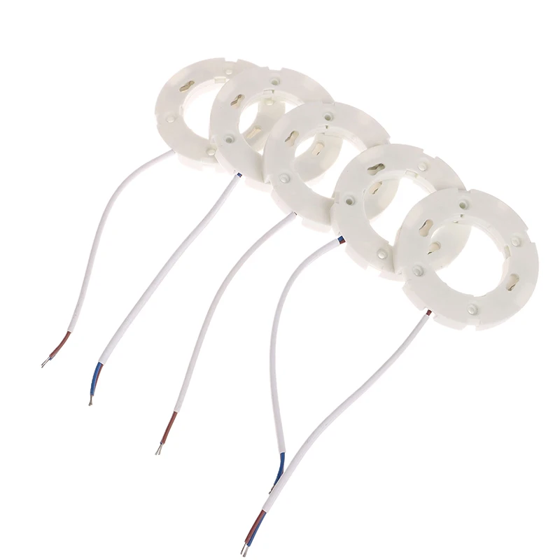 

5Pcs GX53 Base Fitting For GX53 Lamps Fly Leads Plastic For LED And CFL GX53 Light Bulb Fitting Ceiling Wall Lamp Holder