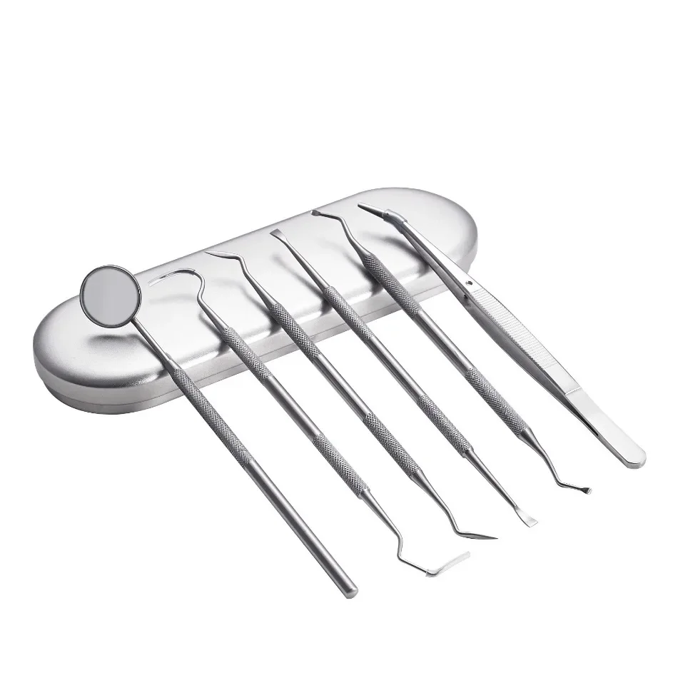 Dentist Tartar Scraper Scaler Sickle Shape Dental Equipment Calculus Plaque Remover Teeth Cleaning Set Dental Hygiene Tool