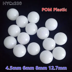 Ø4.5mm 6mm 8mm 12.7mm White POM Plastic Ball Round Beads Polyformaldehyde Solid Balls