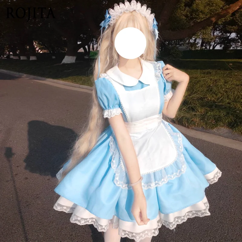 

Spring Summer Lolita Apron Maid Outfit Princess Flared Dress for Women Daily Sweet Lolita Dress Gothic Lolita Dress