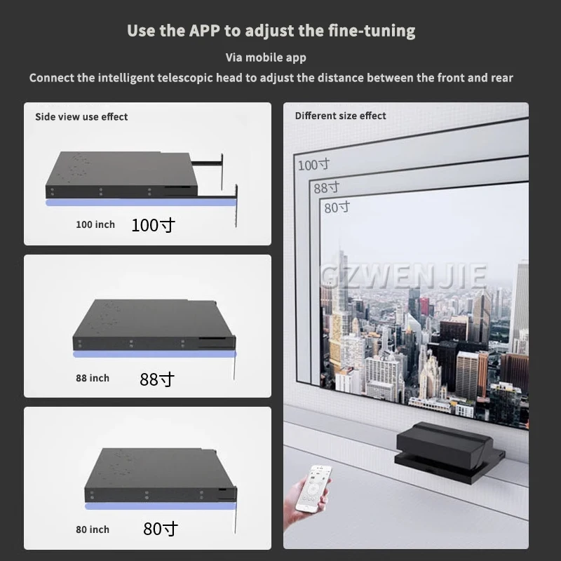 UST Laser TV Projection Telescopic Stage Electric intelligence Automatic Slider Tray For Ultra Short Throw Projector