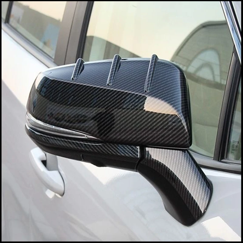 

Car-styling DOOR SIDE REARVIEW MIRROR COVER STICKER TRIM Strip For Toyota RAV4 RAV-4 2019-2024 Auto Parts Accessories