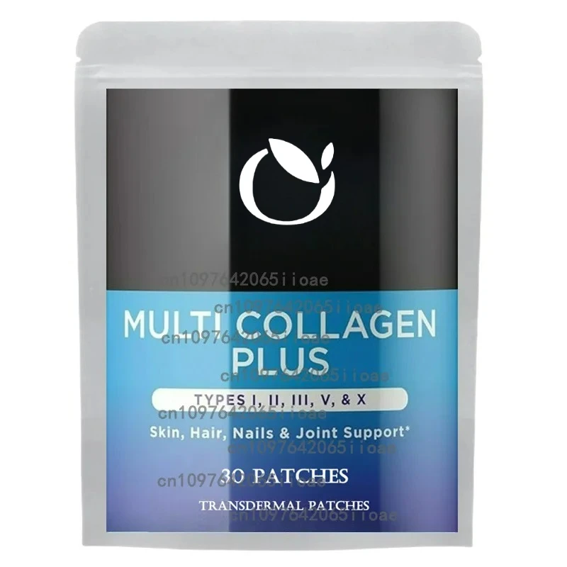 

Прозрачные пластыри с коллагеновым пептидом типа I, II, II, V и X, поддерживает здоровая кожа, ногти и суставы, 30 пластырей