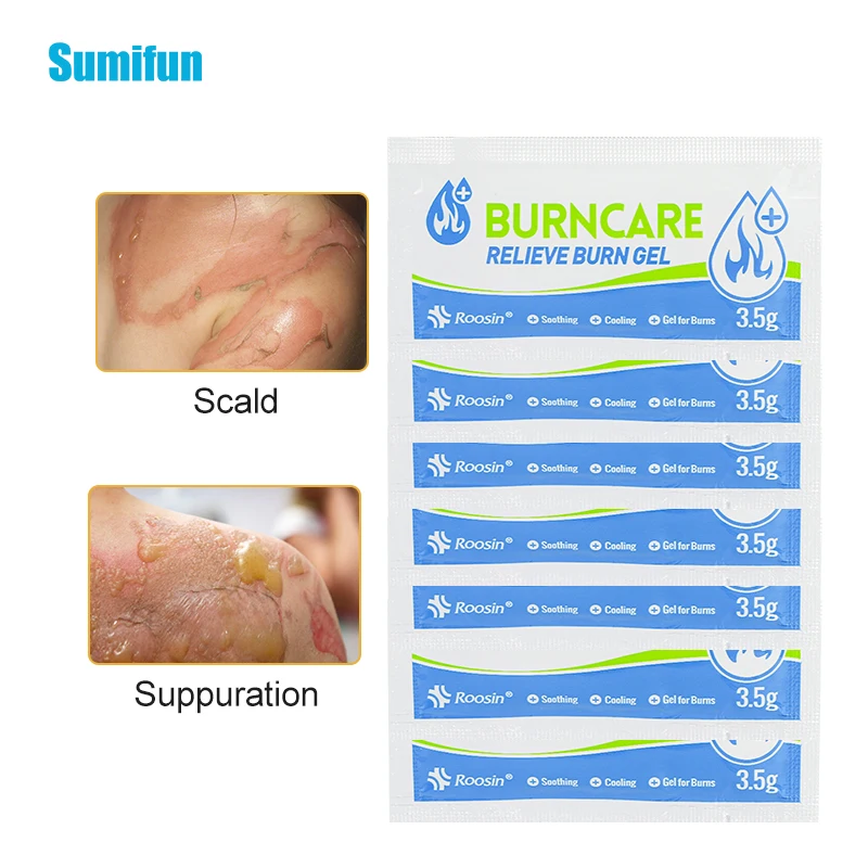 

1/2/3/5/10pc Burn Dressing Emergency Burn Care Gel Cooling Soothing Hydrogel Wound Dressing Water Gel Burn Debridement First Aid