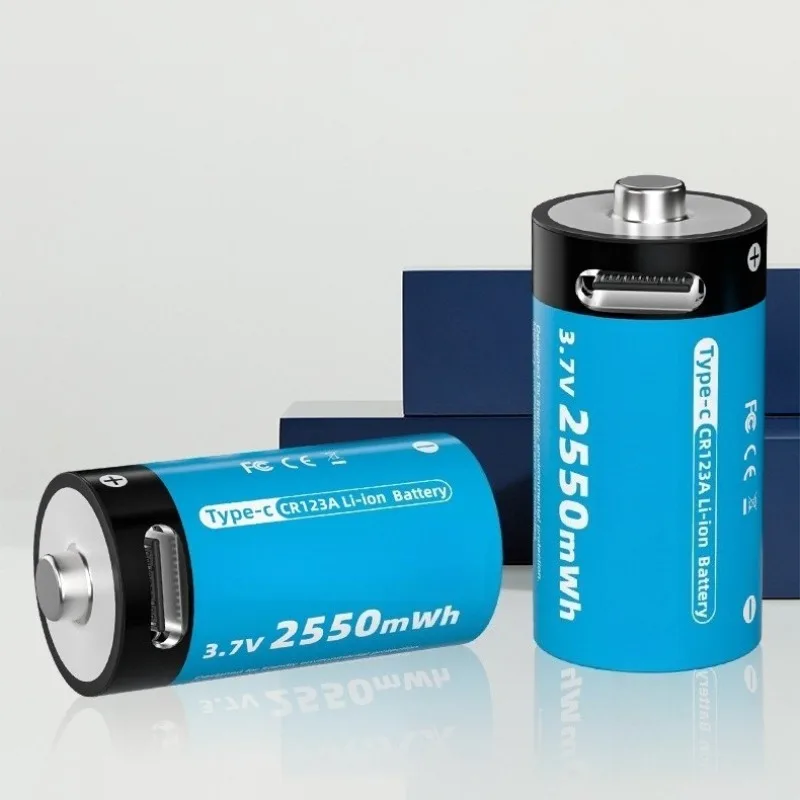 CR123A 16340 16350 Batería Recargable Carga USB RCR123 CR123 CR123A Li-Ion Btteries 2550mWh 3.7V