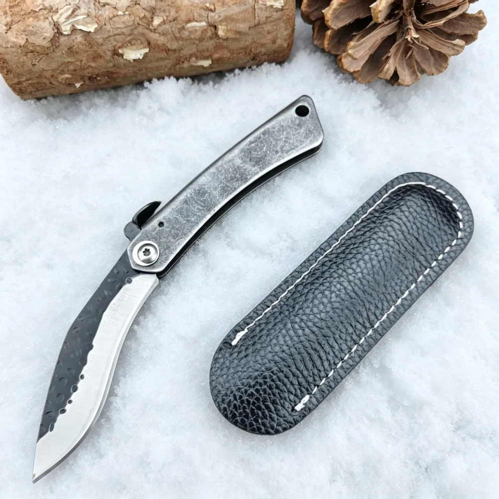 Image of Higonokami Outdoor-Camping-Messer mit Klinge aus geschmiedetem Stahl und Scheide, EDC-Angelwerkzeug, leichtes, tragbares Wander- und Gebrauchsmesser
