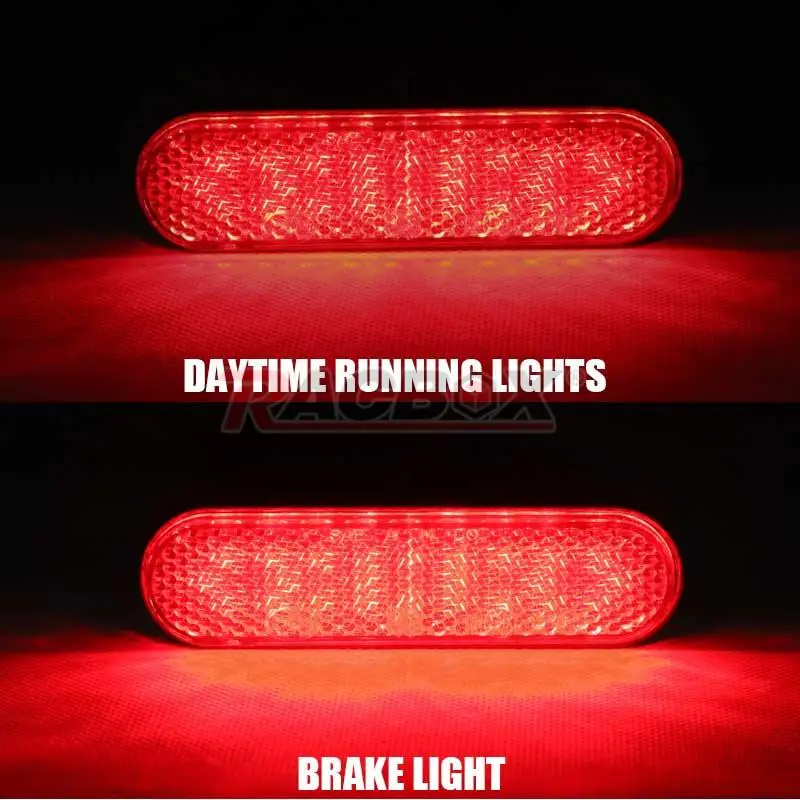 24LED Taillight Reflector Rear Tail Brake Lamp Position Stop Warning Reverse Lamp Universal For Motorcycle Car Truck SUV ATV 12V