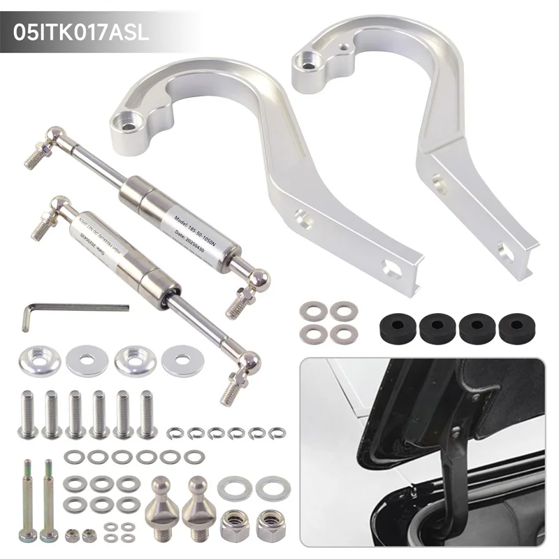 

Aluminum Billet Left & Right Hood Hinge Kit For Chevrolet Camaro Trunk CNC L6V8 3.8L 7.0L Engine 1967-1969 Silver